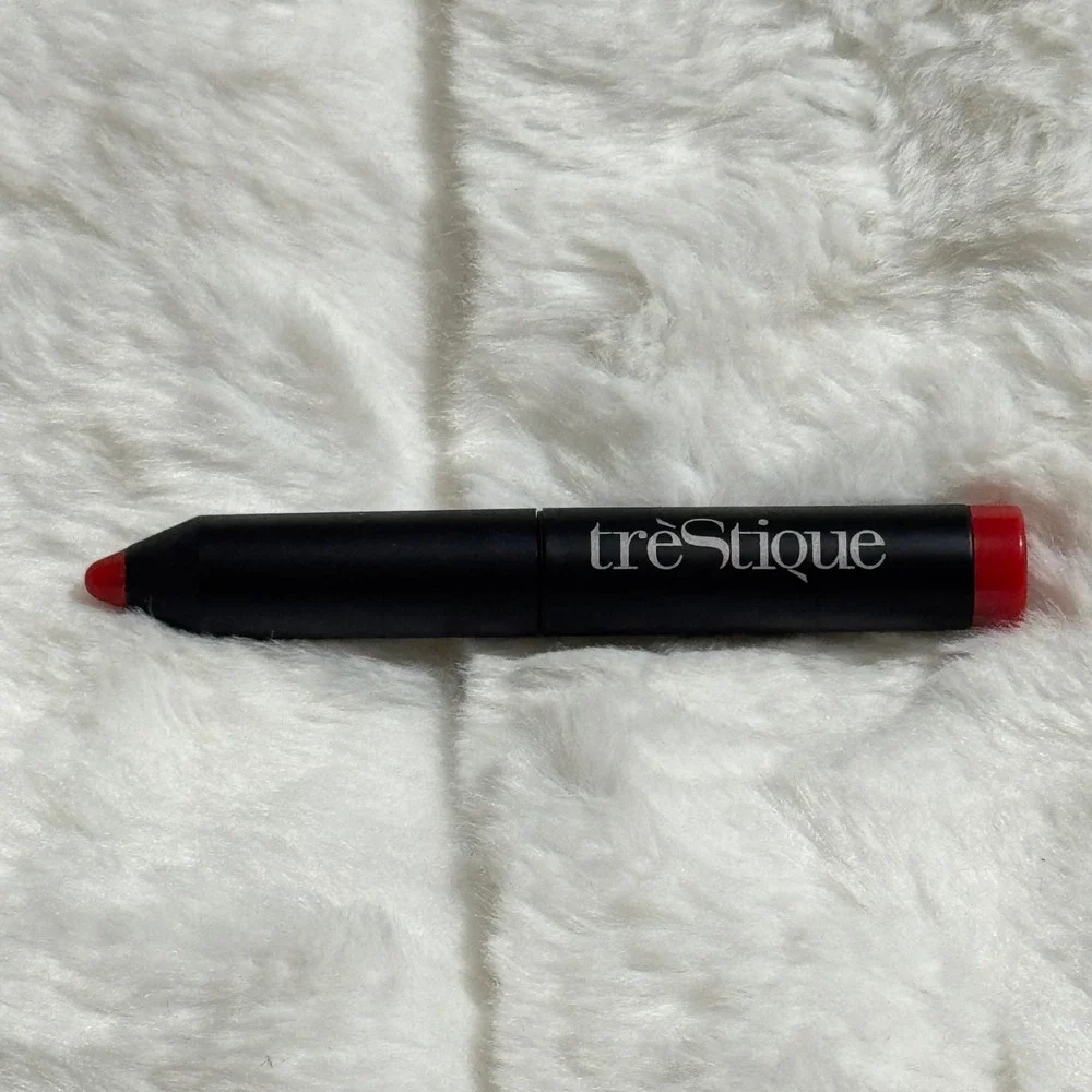 treStiQue Mini Matte Lip Crayon Chile Red‎ Travel Size .02 oz Makeup Lipstick
